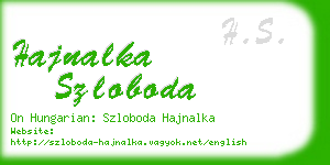 hajnalka szloboda business card